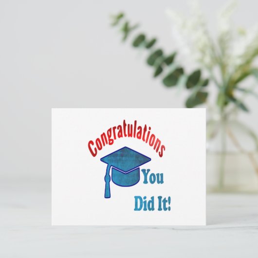 Afstudeergroeten Briefkaart (Staand voorkant)