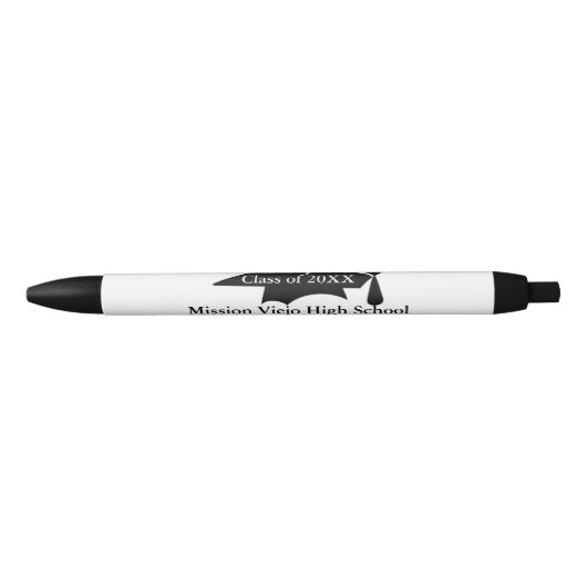 Afstudeerhoed Afstuderen Blauwe Inkt Pen (Voorkant)