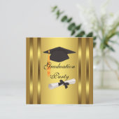 Afstudeerhoed Diploma Afstudeerfeest Kaart (Staand voorkant)