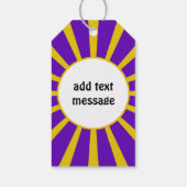 Afstudeerhoed & Diploma - Schoolkleuren Paars Cadeaulabel (Achterkant)