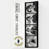 Afstudeerhoed en Bladeren Grad Banner 3' x 5 ' (Verticaal)