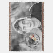 Afstudeerhoed en diploma foto deken (Voorkant Verticaal)