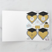 Afstudeerhoed Hart Frame Ornament 4,4 cm Foto Kaart (Binnen)