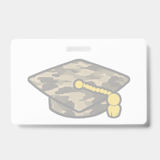Afstudeerhoed Khaki Camo Badge (Voorzijde)