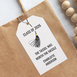 Afstudeerhoed Kwast Papier Cadeaulabel