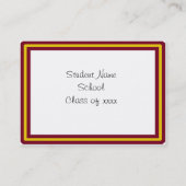 Afstudeerhoed met diploma - Goud & Rood Contactkaartje (Achterkant)