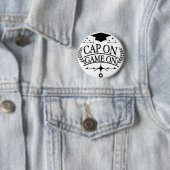 Afstudeerhoed Op, Game On!  Ronde Button 5,7 Cm (In situ)