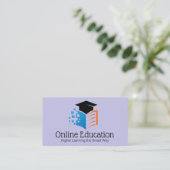 Afstudeerhoed Open Boek Online Logo Visitekaartje (Staand voorkant)