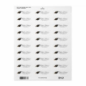 Afstudeerhoed Retouradres Etiket (Full Sheet)