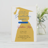 Afstudeerhoed viering – Aangepast feestdesign Kaart (Staand voorkant)