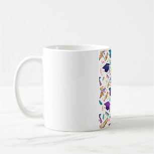 Afstudeerhoeden Confetti Feestpatroon Koffiemok