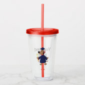 Afstudeerhond clipart acryl drinkbeker (Voorkant)