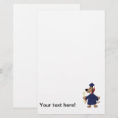 Afstudeerhond clipart briefpapier (Voorkant / Achterkant)