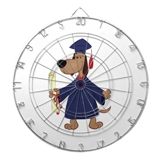 Afstudeerhond clipart dartbord (Voorkant)