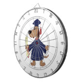 Afstudeerhond clipart dartbord (Voorkant Rechts)