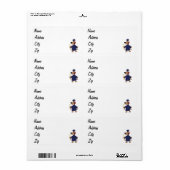 Afstudeerhond clipart etiket (Full Sheet)