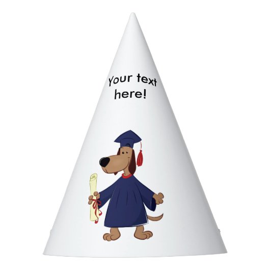 Afstudeerhond clipart feesthoedjes (Voorkant)