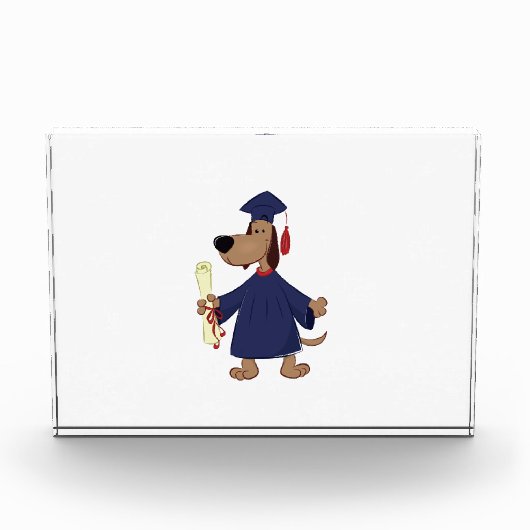 Afstudeerhond clipart fotoblokken (Voorkant)