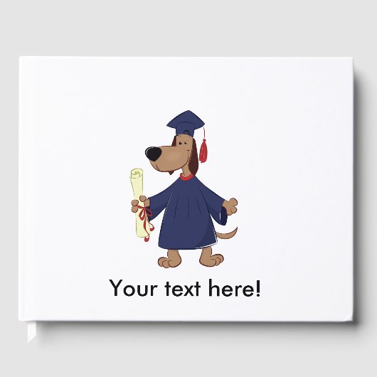 Afstudeerhond clipart gastenboek (Voorkant)