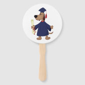 Afstudeerhond clipart handwaaier (Achterkant)