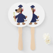 Afstudeerhond clipart handwaaier (Voorkant en achterkant)
