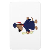 Afstudeerhond clipart magneet (Verticaal)