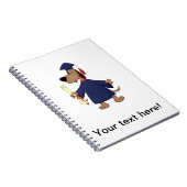 Afstudeerhond clipart notitieboek (Rechterzijde)