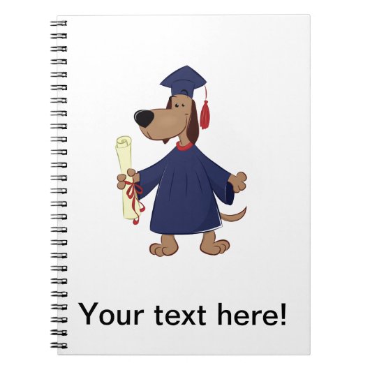 Afstudeerhond clipart notitieboek (Voorkant)
