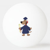 Afstudeerhond clipart pingpongbal (Voorkant)