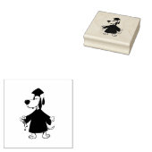 Afstudeerhond clipart rubberstempel (Gestempeld)