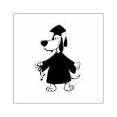 Afstudeerhond clipart rubberstempel (Afrduk)