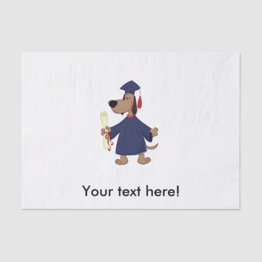 Afstudeerhond clipart tissuepapier (Voorkant)