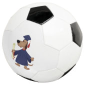 Afstudeerhond clipart voetbal (Drie kwart)