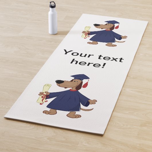 Afstudeerhond clipart yogamat (In situ)