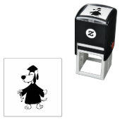Afstudeerhond clipart zelfinktende stempel (In situ)