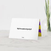 Afstudeeringsplak met diplomatie - Goud en Paarse Aankondiging (Achterkant)