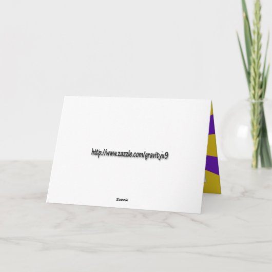 Afstudeeringsplak met diplomatie - Goud en Paarse Aankondiging (Achterkant)