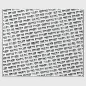 Afstudeerjaar 2024 afgestudeerde naam zwart wit cadeaupapier (Vlak)