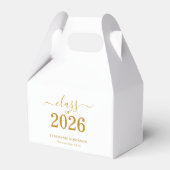 Afstudeerjaar 2026 Gouden Script Afstuderen Bedankdoosjes (Voorkant Zijde)