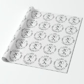 Afstudeerjaar Chic Zwart Wit Typografie Cadeaupapier (Uitgerold)
