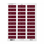 Afstudeerjaar Script Afstudeerterugkeeradres Etiket (Full Sheet)
