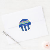 Afstudeerjaar Strepen Ronde Sticker (Envelop)