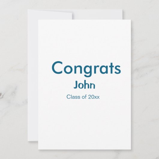 afstudeerjongen voeg naam toe gefeliciteerd datum kaart (Voorkant)