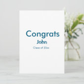 afstudeerjongen voeg naam toe gefeliciteerd datum kaart (Staand voorkant)