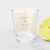 afstudeerjongen voeg naam toe gefeliciteerd datum  shot glas (Achterkant)