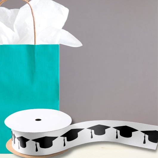 Afstudeerkaart Aangepaste schoolkleuren Satijnen Lint