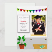 Afstudeerkaart Gelukkige Klas Afstudeerfeest Uitno Kaart (Voorkant / Achterkant)