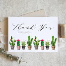Afstudeerkaart met Boho Pot Succulenten en Cactus