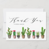 Afstudeerkaart met Boho Pot Succulenten en Cactus Bedankkaart (Voorkant)