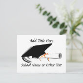 Afstudeerkaart met diploma aankondiging (Staand voorkant)